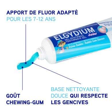ELGYDIUM DENTIFRICE JUNIOR 7-12 ANS 50 ML