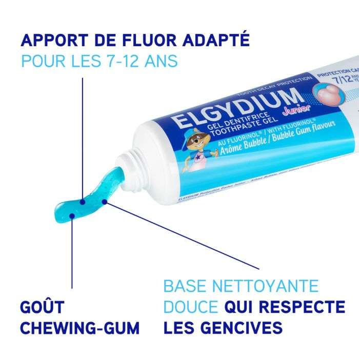 ELGYDIUM DENTIFRICE JUNIOR 7-12 ANS 50 ML