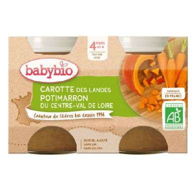 BABYBIO CAROTTE DES LANDES POTIMARRON DU CENTRE VAL DE LOIRE 4 MOIS +