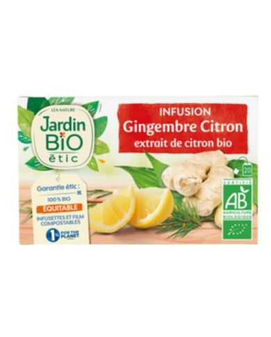 JARDIN BIO INFUSION GINGEMBRE CITRON 20 SACHETS