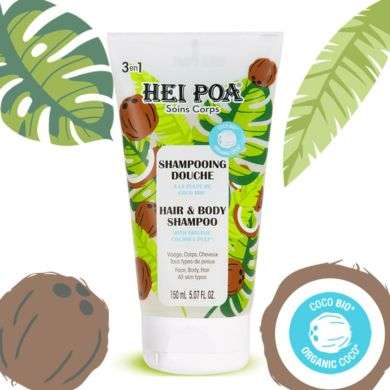 HEI POA SHAMPOOING DOUCHE HEI POA A LA PULPE DE COCO BIO 150ML