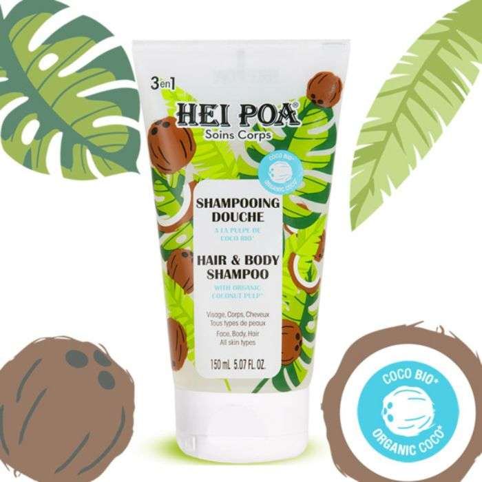 HEI POA SHAMPOOING DOUCHE HEI POA A LA PULPE DE COCO BIO 150ML