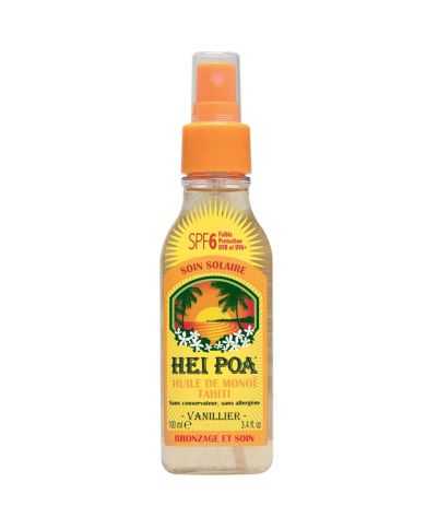 HEI POA HUILE DE MONOI TAHITI VANILLE 100 ML SPF 6