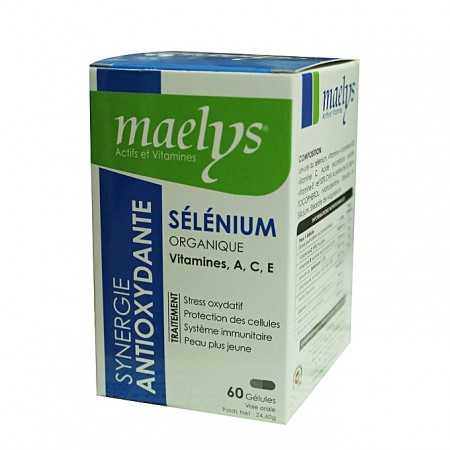 MAELYS SELENIUM ORGANIQUE A,C,E SYNERGIE ANTIOXYDANTE 60 GELULES