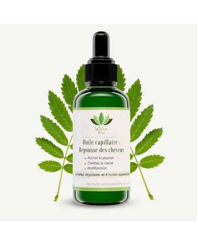 LOTUS BIO HUILE DE SOIN REPOUSSE DES CHEVEUX