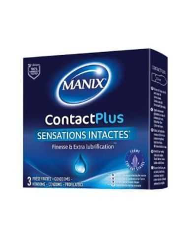 MANIX CONTACT PLUS SENSATION INTACTE 3 PRESERVATIFS
