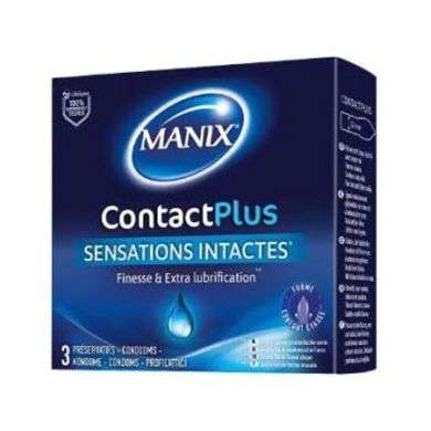 MANIX CONTACT PLUS SENSATION INTACTE 3 PRESERVATIFS
