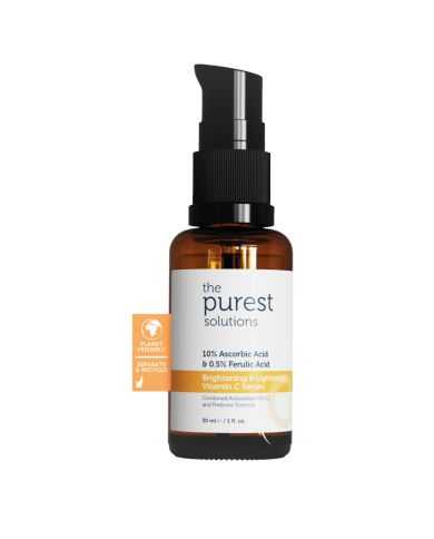 THE PUREST SOLUTIONS BRIGHTENING ET LIGHTENING VITAMIN C SERUM 10% ASCORBIC ACID ET FELURIC ACID 0.5 % ML