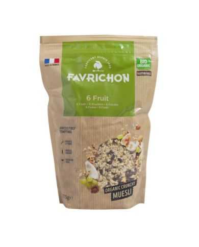 FAVRICHON MUESLI ORGANIQUE 6 FRUITS 375G