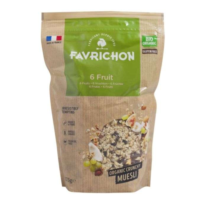 FAVRICHON MUESLI ORGANIQUE 6 FRUITS 375G