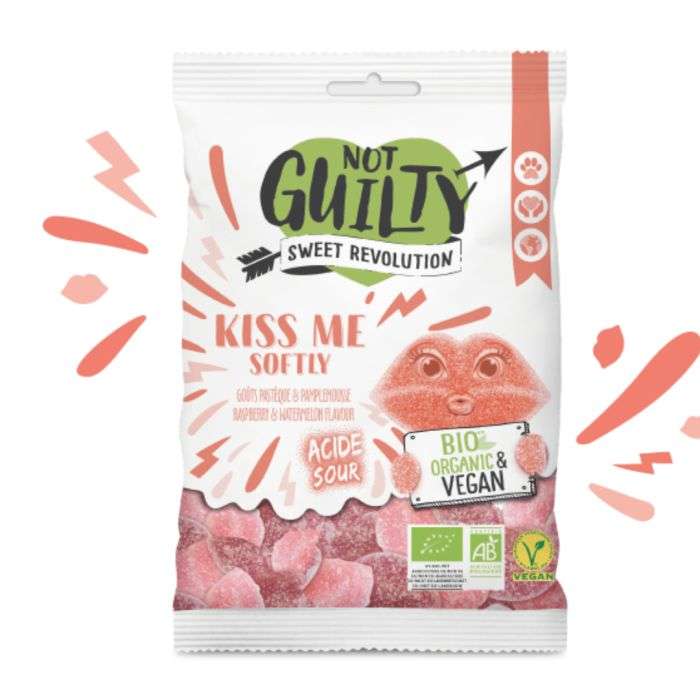 NOT GUILTYSWEET REVOLUTION KISS ME PLEASE GOUT FRAMBOISE ET PAMPLEMOUSSE 100 G