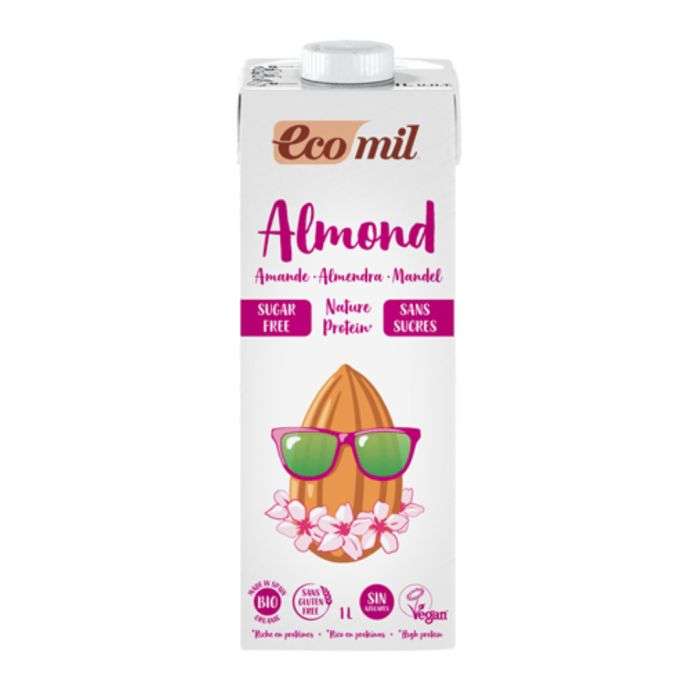 ECOMIL LAIT D'AMANDE NATURE PROTEIN SANS SUCRES 1L