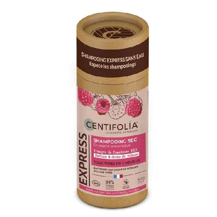 CENTIFOLIA SHAMPOOING SEC EN POUDRE TOUS TYPES DE CHEVEUX VINAIGRE DE FRAMBOISE 50 G