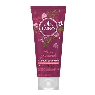 LAINO GEL DOUCHE HYDRATANT PAUSE GOURMANDE A LA PULPE DE FRUITS ROUGES BIO 200 ML