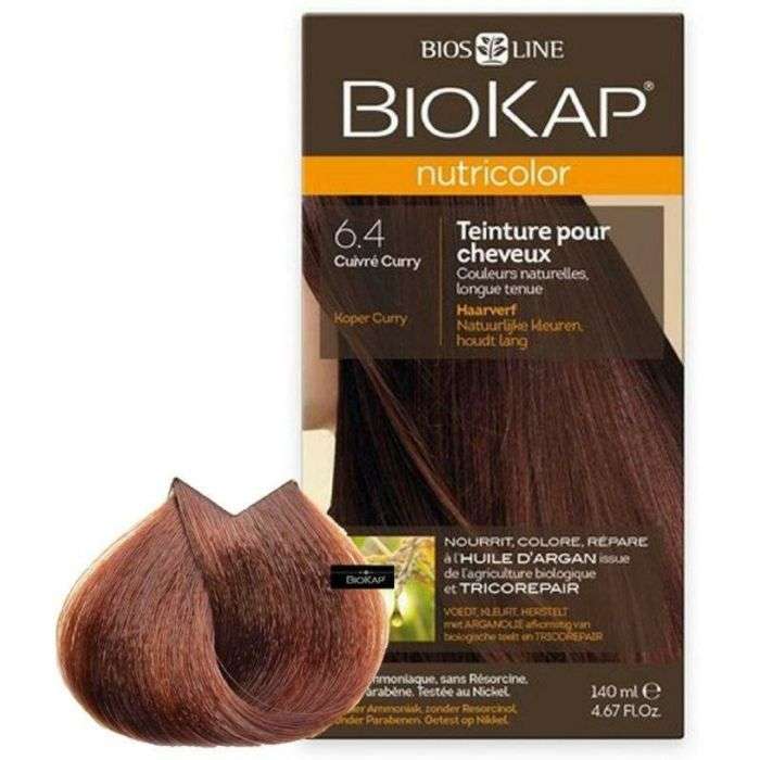 BIOKAP NUTRICOLOR 6.4 CUIVRE CURRY 140 ML