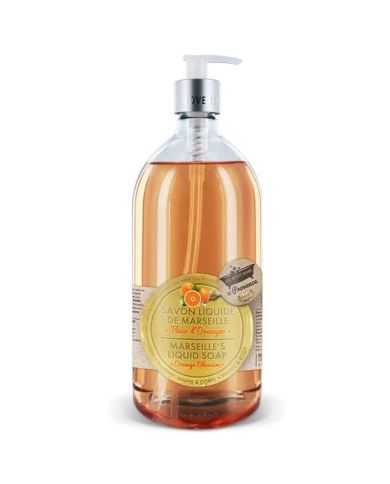 LES PETITS BAINS DE PROVENCE SAVON LIQUIDE DE MARSEILLE FLEUR D'ORANGER 1 LITRE