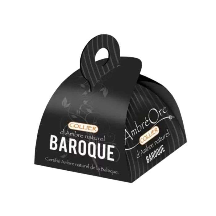 AMBRE ORE COLLIER D'AMBRE NATUREL BAROQUE