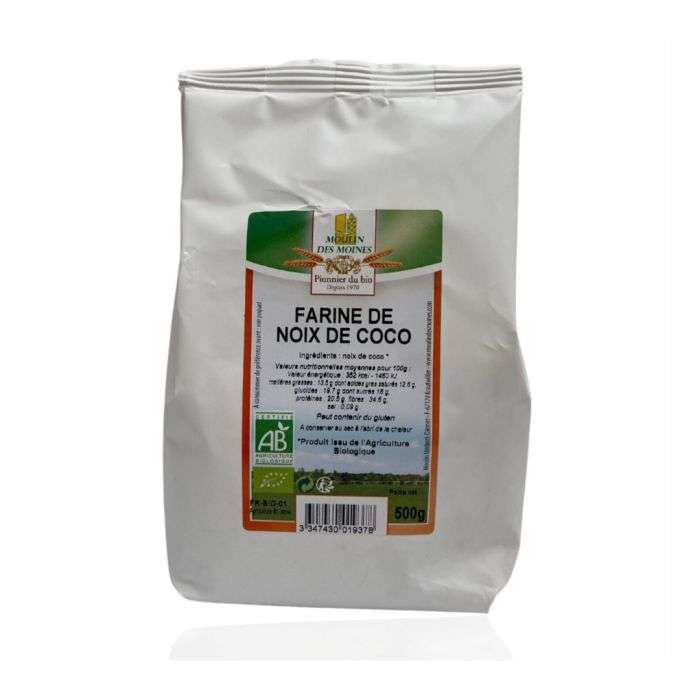 MOULIN DES MOINES FARINE DE NOIX DE COCO 500 G
