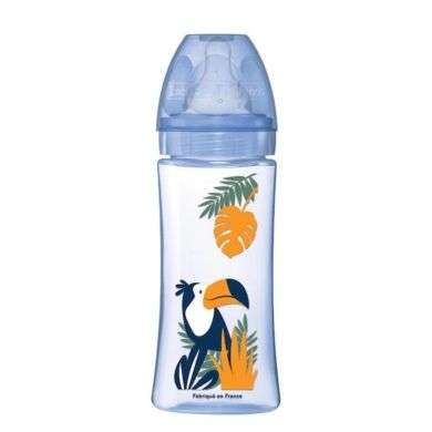 DODIE BIBERON ANTI-COLIQUE TETINE RONDE 3 VITESSES + 330ML BLEU POMPIER +6 M