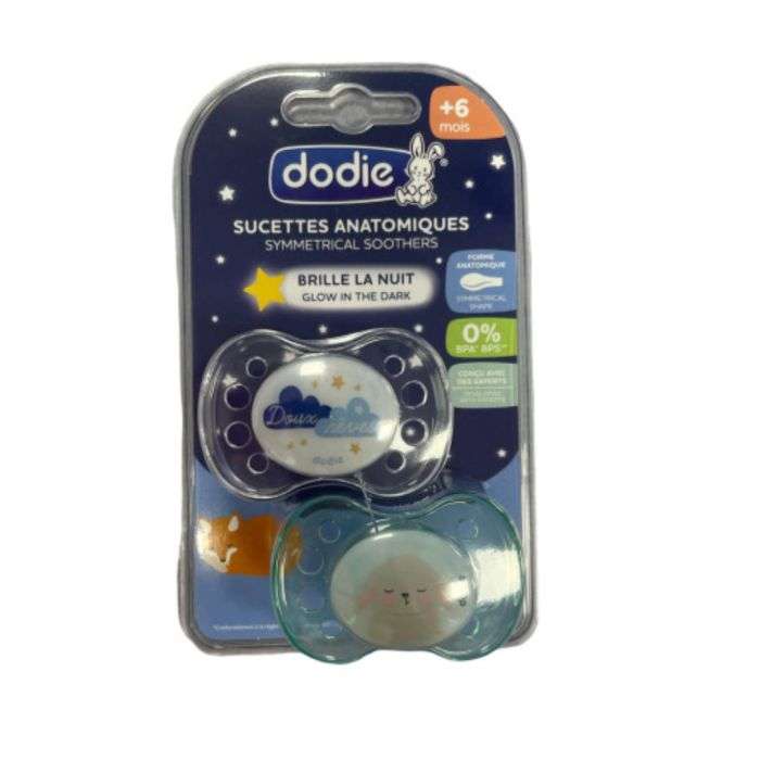 DODIE SUCETTE ANATOMIQUE NUIT SYMMETRICAL SOOTHERS A36 +6M