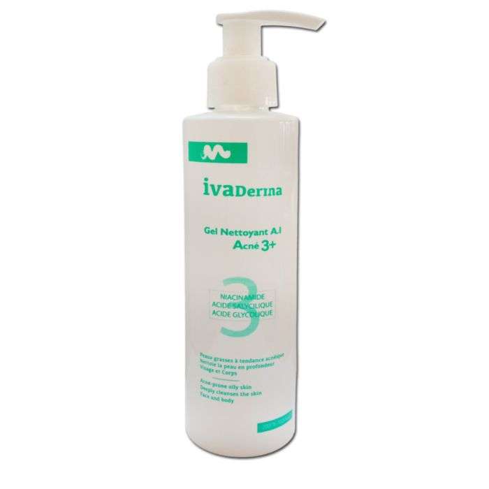 IVADERMA GEL NETTOYANT AI ACNE 3+ 200 ML