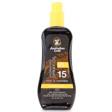 AUSTRALIAN GOLD SPF 15 SPRAY HUILE AVEC CAROTTE 237 ML