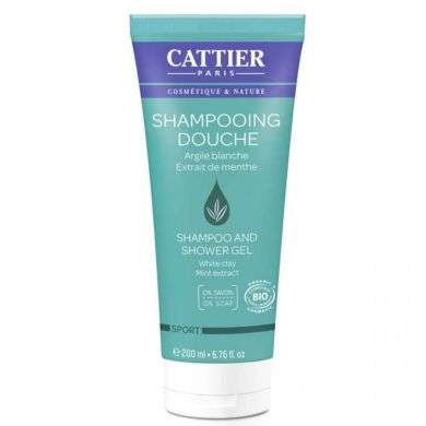 CATTIER SHAMPOOING DOUCHE ARGILE BLANCHE EXTRAIT DE MENTHE 200ML