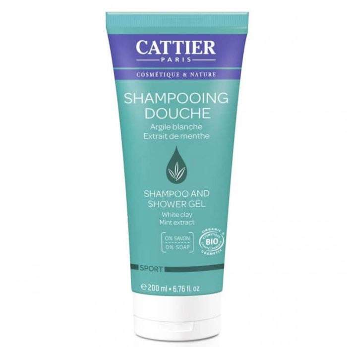 CATTIER SHAMPOOING DOUCHE ARGILE BLANCHE EXTRAIT DE MENTHE 200ML