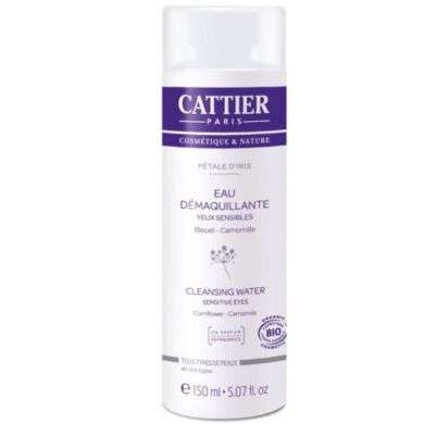 CATTIER EAU DEMAQUILLANTE YEUX SENSIBLES BLEUET CAMOMILLE 150 ML