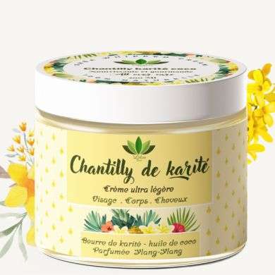LOTUS BIO CHANTILLY DE KARITE CREME ULTRA LEGERE PARFUMEE YLANG YLANG