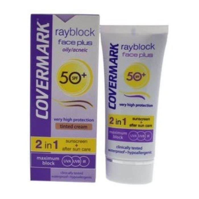 COVERMARK RAYBLOCK FACE PLUS PEAU MIXTE ACNEIQUE SPF 50 +TEINTE BEIGE CLAIR 50 ML