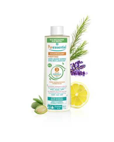 PURESSENTIEL ASSAINISSANT SAVON LIQUIDE SURGRAS ECO RECHARGE 500 ML