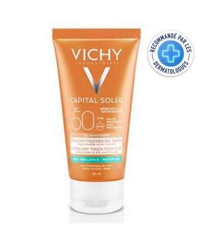 VICHY  CAPITAL SOLEIL BB EMULSION ANTI-BRILLANCE TEINTEE TOUCHER SEC 50 ML