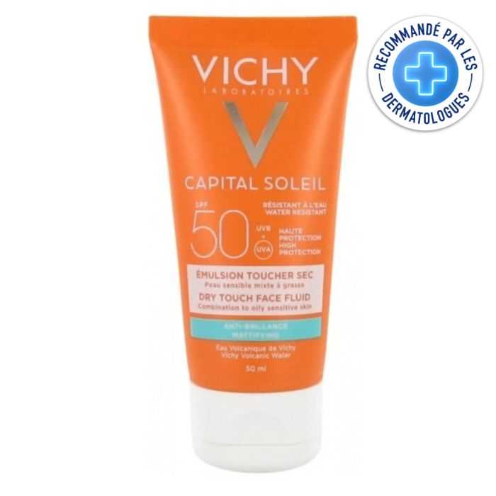 VICHY CAPITAL SOLEIL EMULSION PROTECTRICEANTI BRILLANCE PEAU MIXTE A GRASSE50 ML SPF 50 