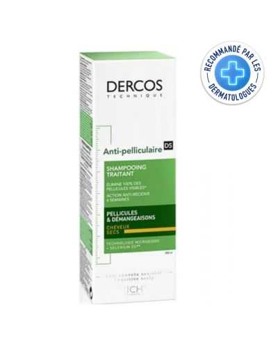 VICHY DERCOS SHAMPOING ANTIPELLICULAIRE DS CHEVEUX SECS 200 ML