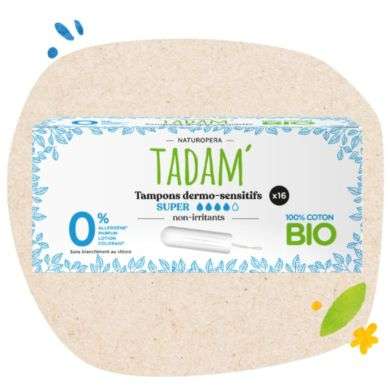 TADAM TAMPONS DERMO SENSITIFS NORMAL NON IRRITANTS 16
