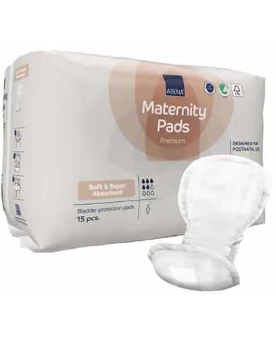 ABENA MATERNITY PADS PREMIUM SOFT ET SUPER ABSORBANT 15 PIECES