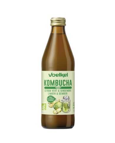 VOELKEL KOMBUCHA CITRON VERT ET GINGEMBRE 0.33 L