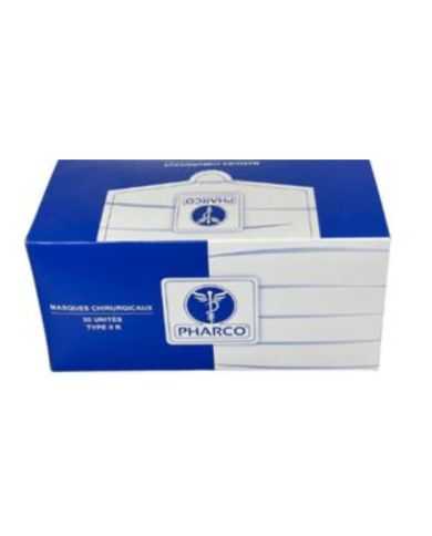 PHARCO MASQUES CHIRURGICAUX NOIR BOITE DE 50