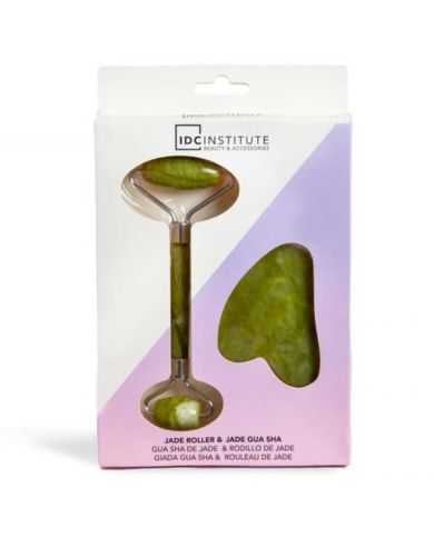 IDC INSTITUTE ENSEMBLE ROULEAU FACIAL ET JADE GUA SHA REF 80087