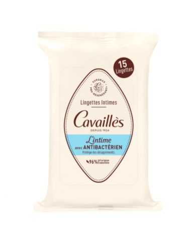 ROGE CAVAILLES LINGETTE INTIME AVEC ANTI BACTERIEN 15 UNITES