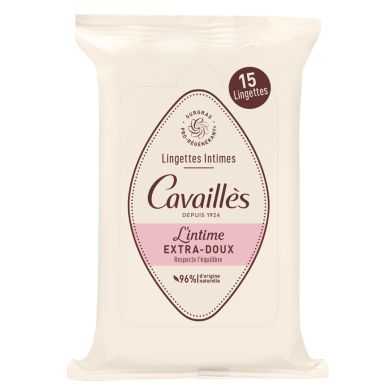 ROGE CAVAILLES LINGETTES INTIME EXTRA DOUX 15 UNITES