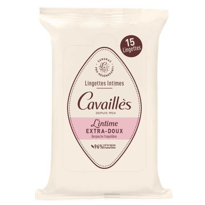 ROGE CAVAILLES LINGETTES INTIME EXTRA DOUX 15 UNITES