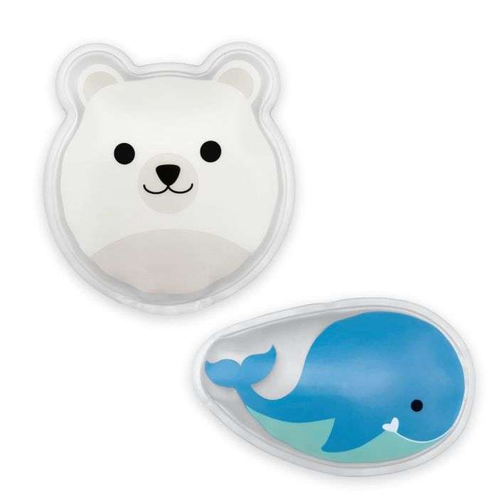 DR BROWNS COMPRESSE FROIDE CONFORT 2 COMPRESSES OURS POLAIRE ET BALEINE