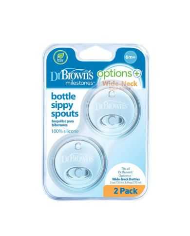 DR BROWNS OPTIONS+ TETINE TRANSITION A BEC COL LARGE PAQUET DE 2