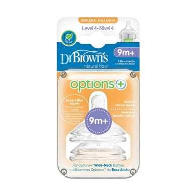 DR BROWNS OPTIONS+ TETINE COLE LARGE NIVEAU 4 PACK DE 2 9 MOIS +