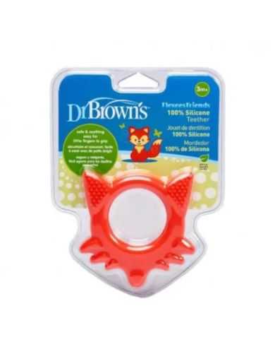 DR BROWNS ANNEAU DE DENTITION FLEXEES FRIENDS RENARD ROUGE 3 MOIS+