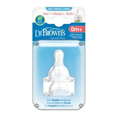 DR BROWNS TETINE COLE ETROIT NIVEAU 1 0MOIS+ PACK DE 2