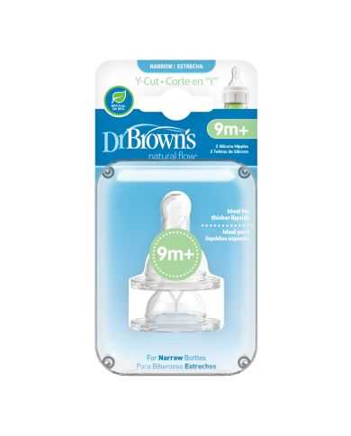 DR BROWNS TETINE COLE ETROIT LIQUIDE EPAIS NIVEAU 4 9MOIS+ PACK DE 2