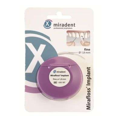 MIRADENT MIRAFLOSS IMPLANT FILS DENTAIRE FINE 1.8 MM